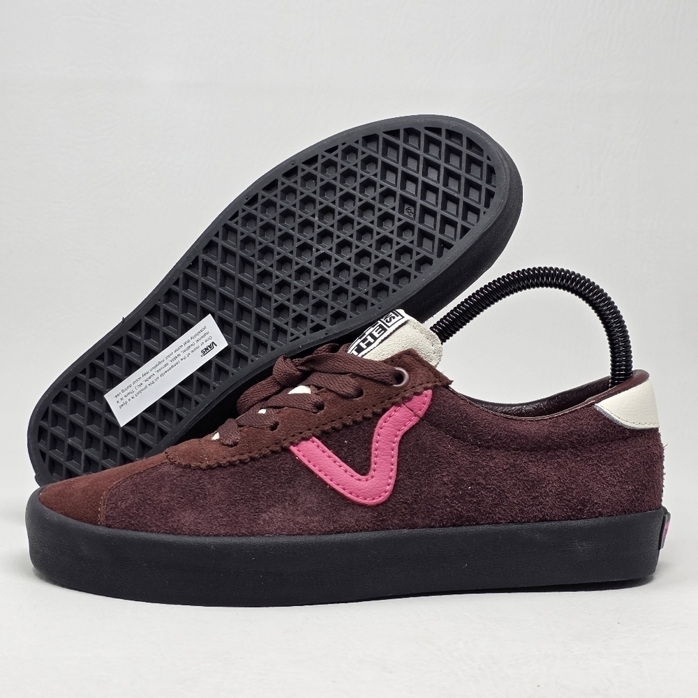 Vans Sport Low Burgundy Brown Pink VF 508357 Mens Size 5.5 Womens 7 Leather New